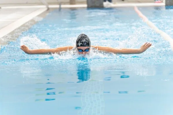 butterfly stroke swimmer